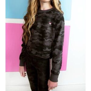 Spiritual Gangster Mazzy Camo Print Girls Sweatshirt